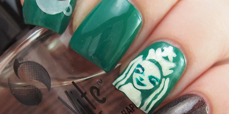 #nailartsep Day 25: Starbucks Nails