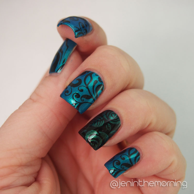Tropez - Aqua Pearl stamped