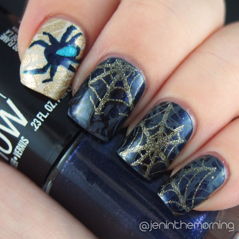#npclairestelle8 Day 8: Spider and Web nails