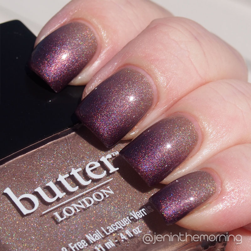 Gradient: China Glaze - When Stars Collide & Butter London - All Hail the Queen