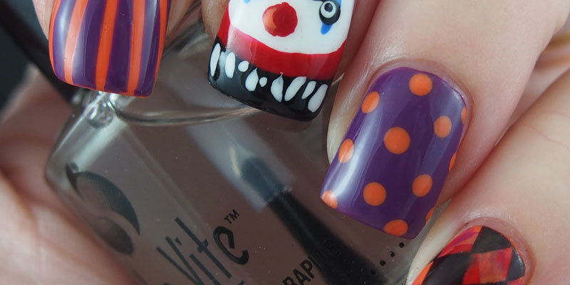 Creepy Clown Manicure