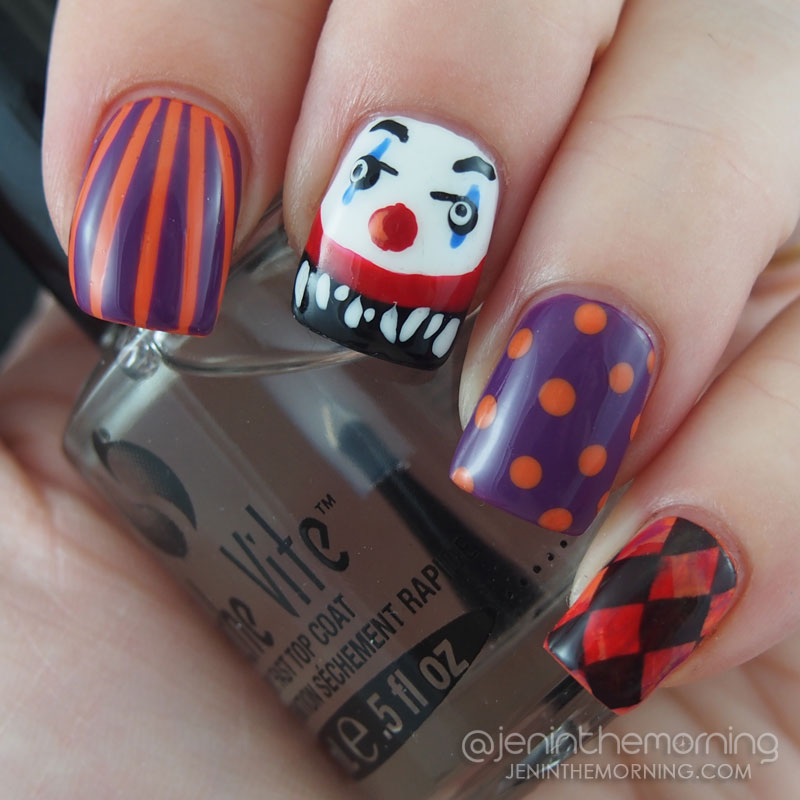 Creepy Clown Manicure