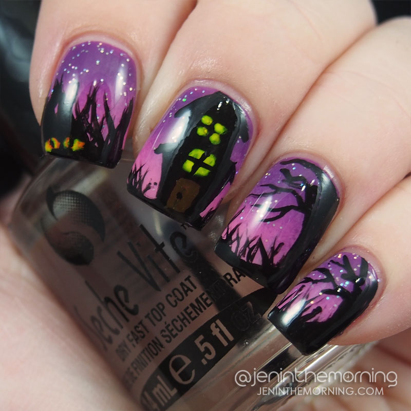 #npclairestelle8: Day 29 Haunted House Mani
