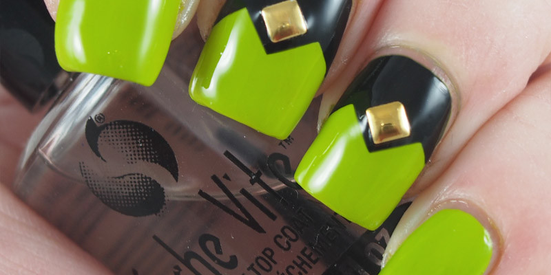 Chevron tip accents with studs
