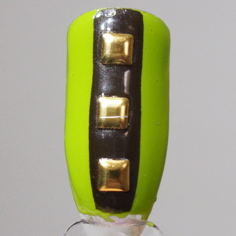 Vertical stripe nail design swatch