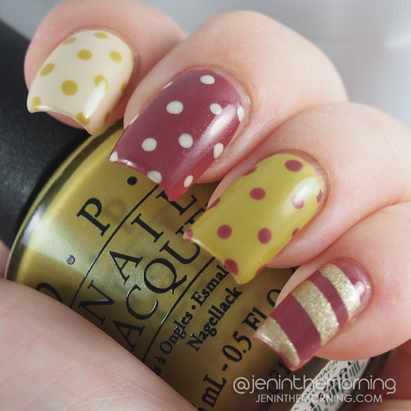 Marsala Inspired Frankenpolish mani