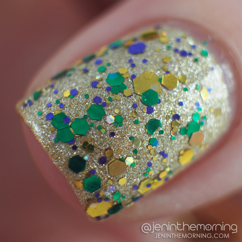 CrowsToes - Bad Catholic over OPI - Love.Angel.Music.Baby - macro shot