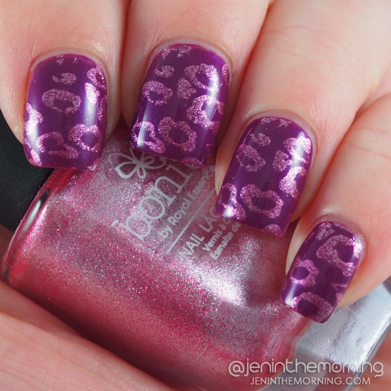 Bonita - Truth Fairy stamped over Sinful Colors - Fig