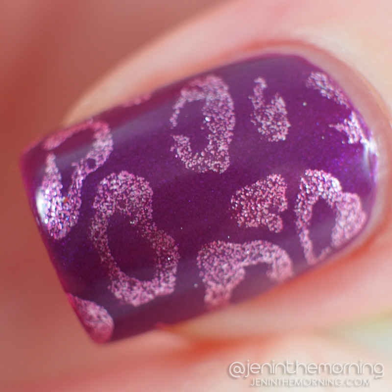 Bonita - Truth Fairy stamped over Sinful Colors - Fig