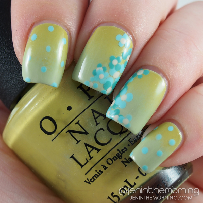 Floral Gradient Nails