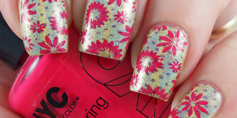 Double stamping over Color Club - Kismet