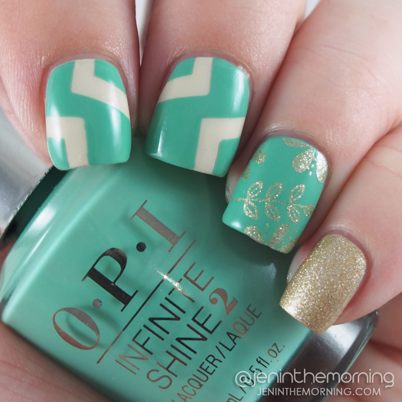 OPI Infinite Shine - Withstands the Test of Thyme nail art