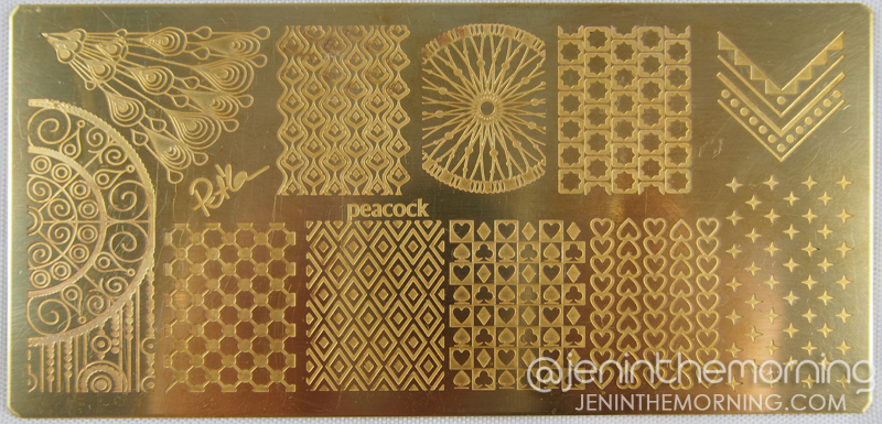 Pet'la Stamping Plate - Peacock
