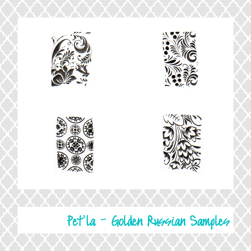Pet'la - Golden Russian Stamping Plate Samples