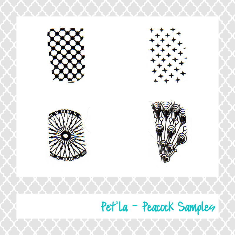 Pet'la Stamping Plate - Peacock Samples