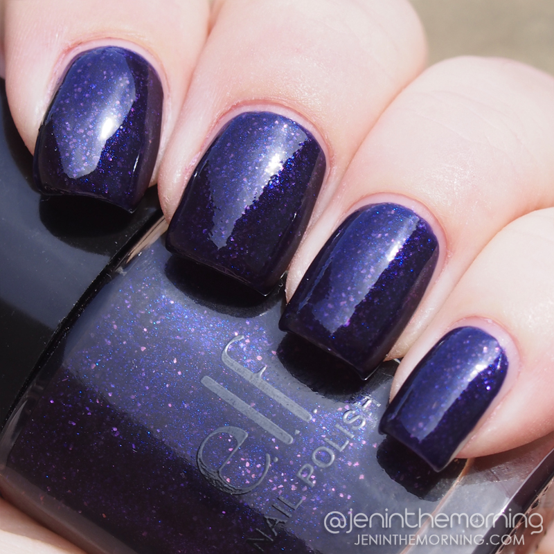 e.l.f. - Dark Glitter Purple - direct sunlight