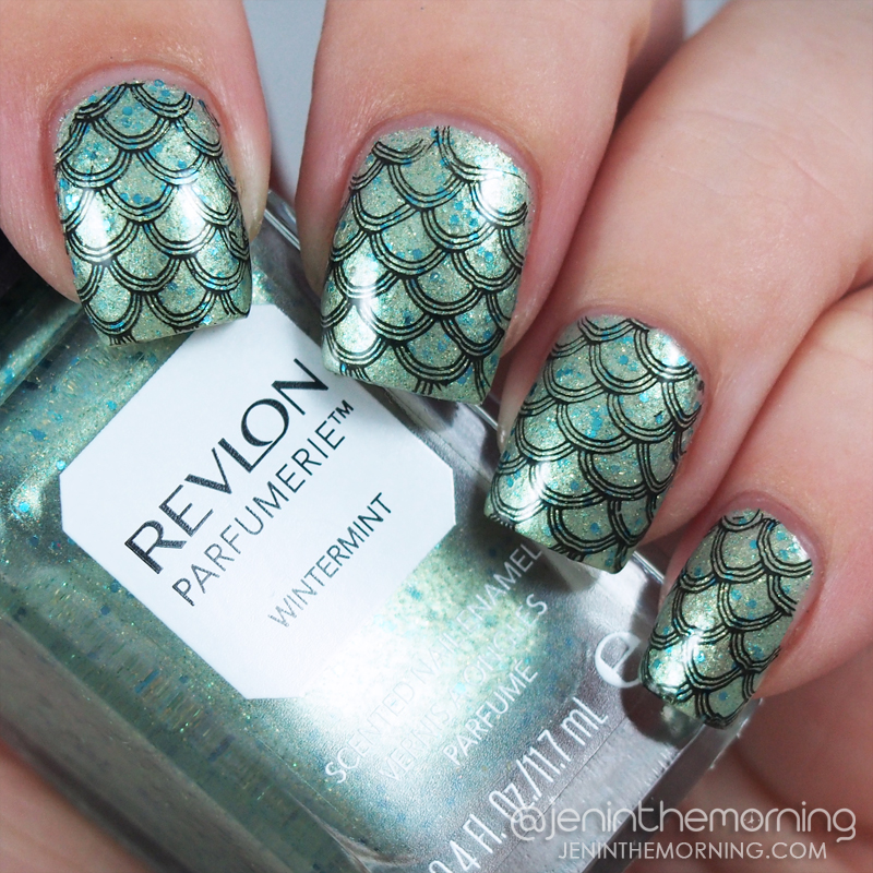 Revlon - Wintermint mermaid scale nails