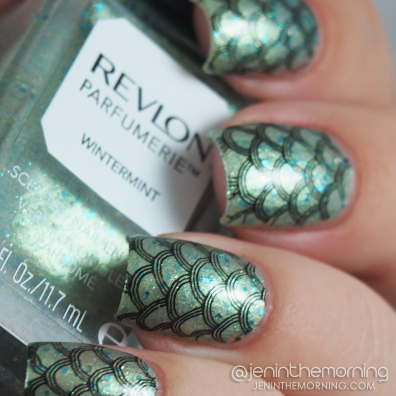 Revlon - Wintermint mermaid scale nails