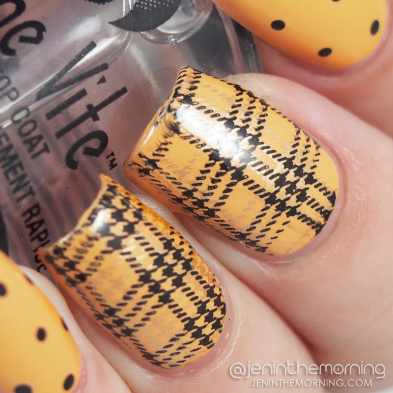 Franken saffron yellow with dots and stamped plaid