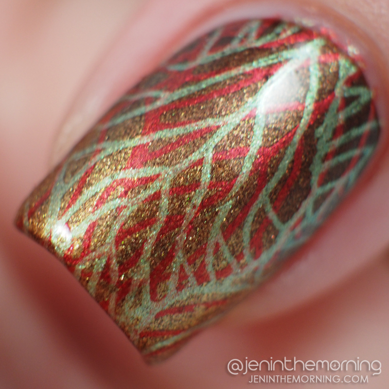 Zoya - Cinnamon with leafy stamping