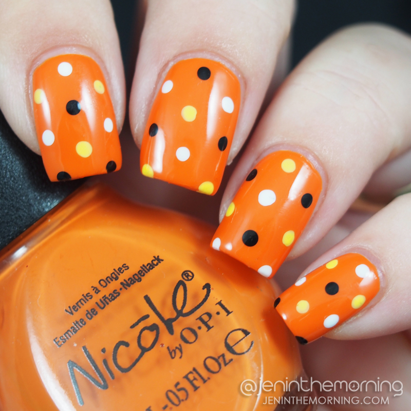 Halloween Dotticure over Nicole by OPI, Fairy Fairy Quite Contrary