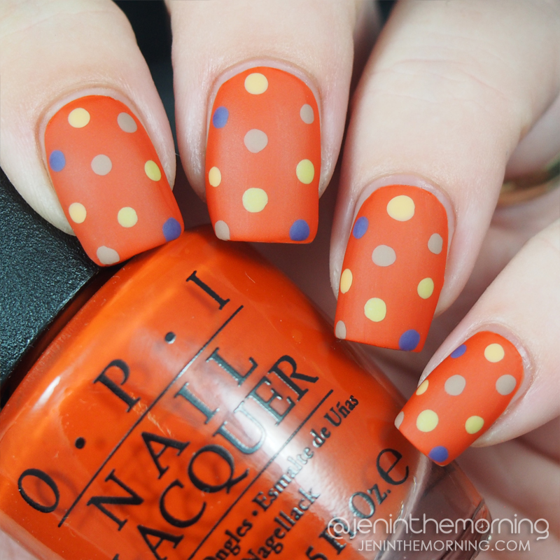 Fall Dotticure featuring OPI - It's a Piazza Cake