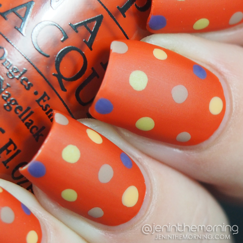 Fall Dotticure featuring OPI - It's a Piazza Cake