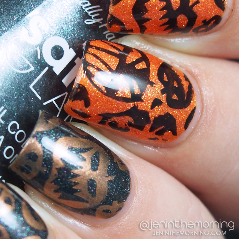 Orange and Black Stamped Pumpkins