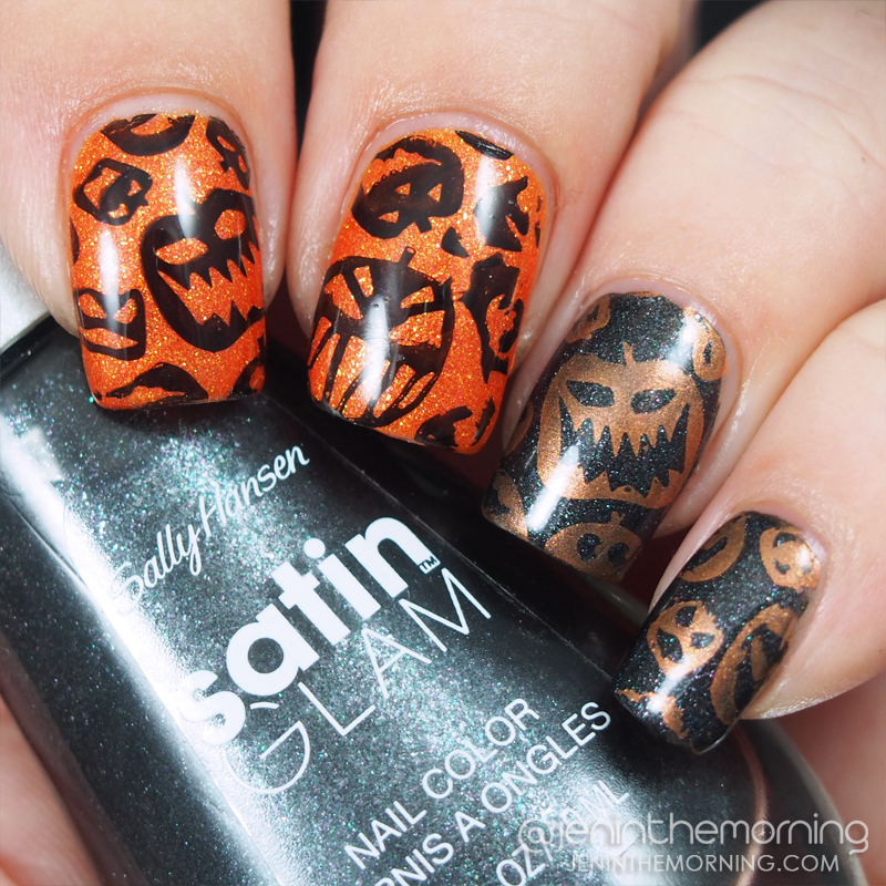 Orange and Black Stamped Pumpkins