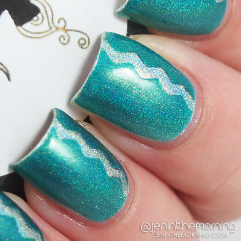 Simple Chevron Mani using Color Club - Angel Kiss and My True Love Creations - Foresta Lumina