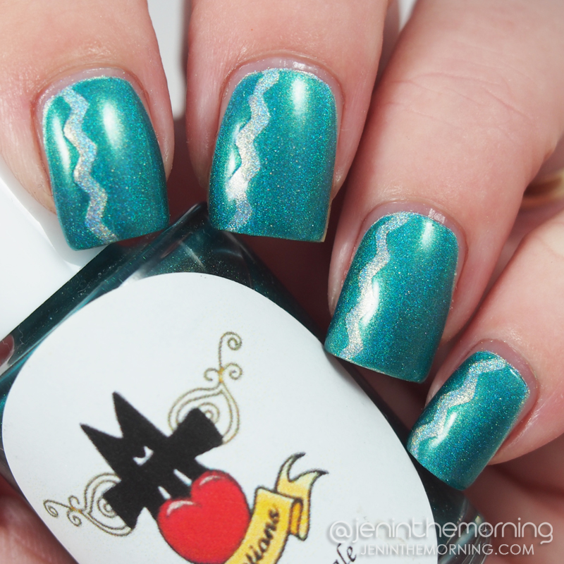 Simple Chevron Mani using Color Club - Angel Kiss and My True Love Creations - Foresta Lumina