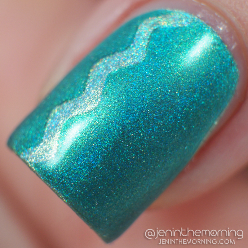 Simple Chevron Mani using Color Club - Angel Kiss and My True Love Creations - Foresta Lumina