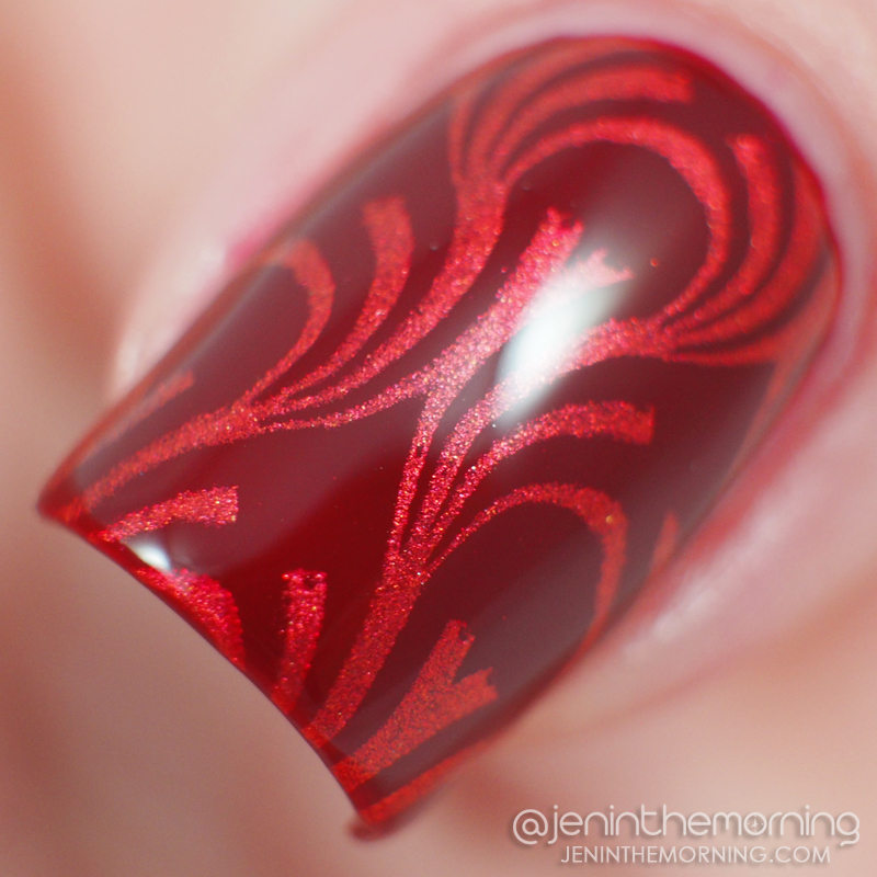 Sonia Kashuk - Scarlet Starlet stamped with M Polish - I Need a Vacation