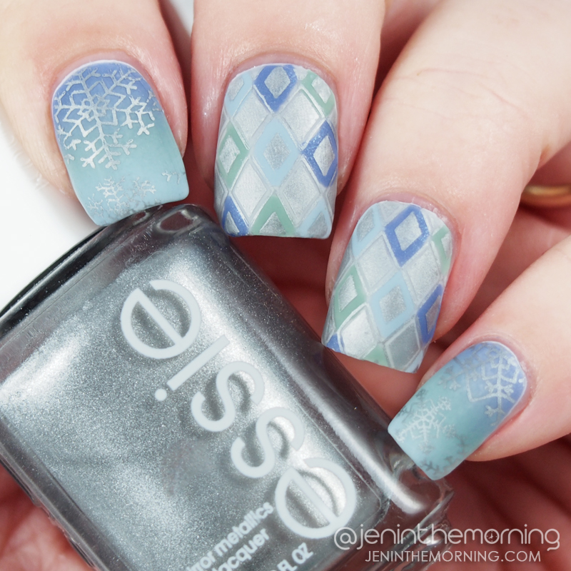 Advanced stamping in cool, winter tones