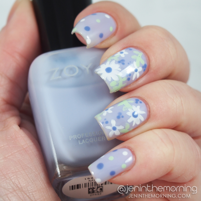 Floral and dotticure mix featuring Zoya - Miley