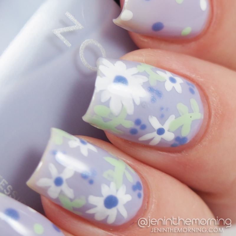 Floral and dotticure mix featuring Zoya - Miley