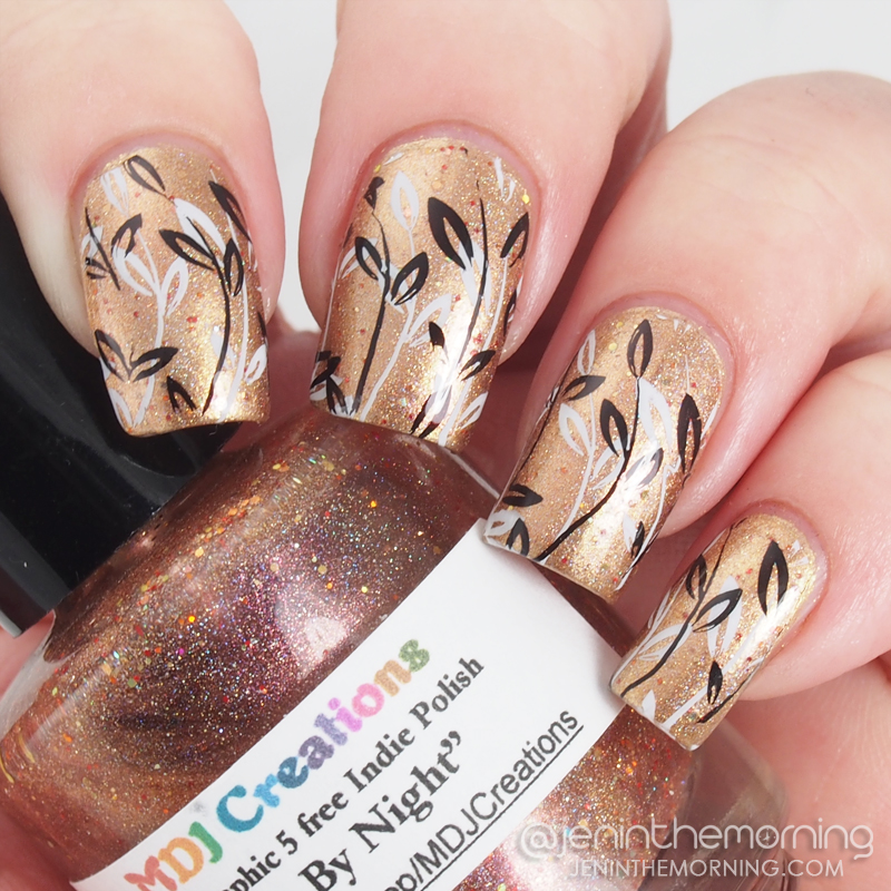 Stamped manicure featuring L'Oreal - Because You're Worth It