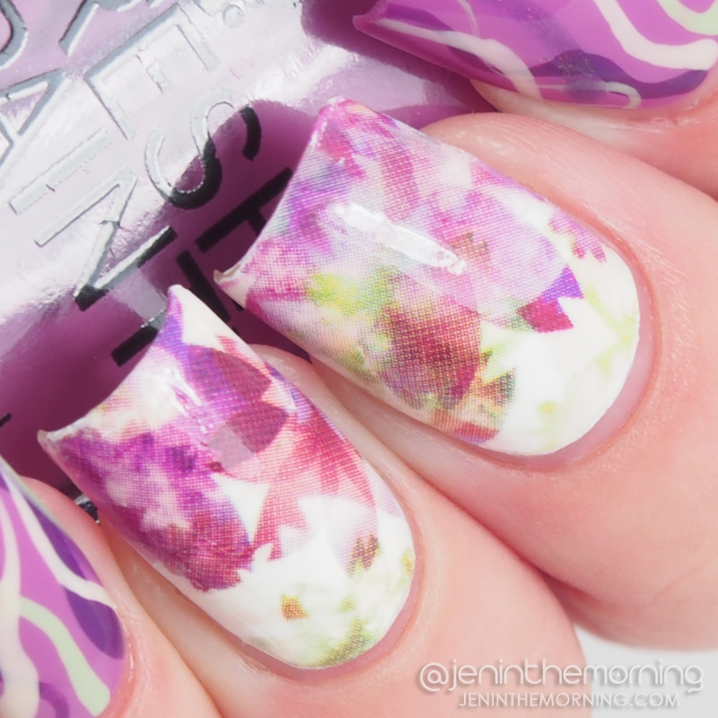 Water slide decal manicure